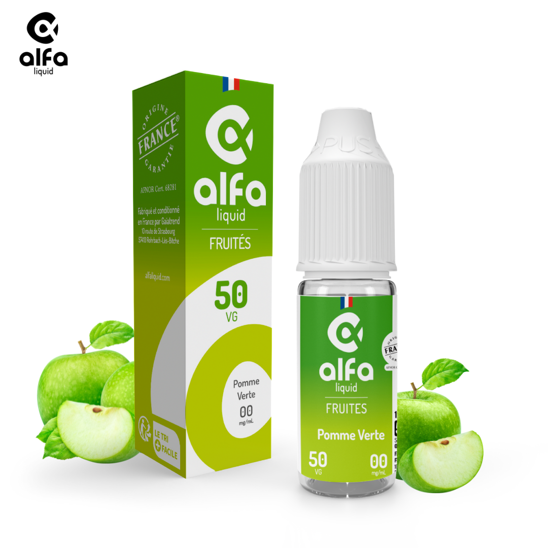 Alfaliquid Fruités – Pomme Verte 10ml Alfaliquid Fruités – Pomme Verte 10ml