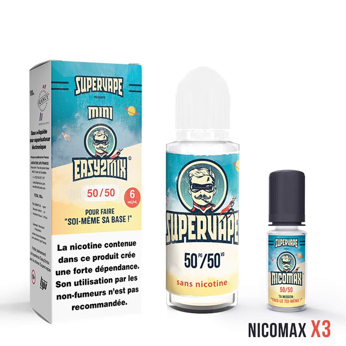 Mini Easy2Mix 100ml 50/50 – SuperVape by Le French Liquide Mini Easy2Mix 100ml 50/50 – SuperVape by Le French Liquide